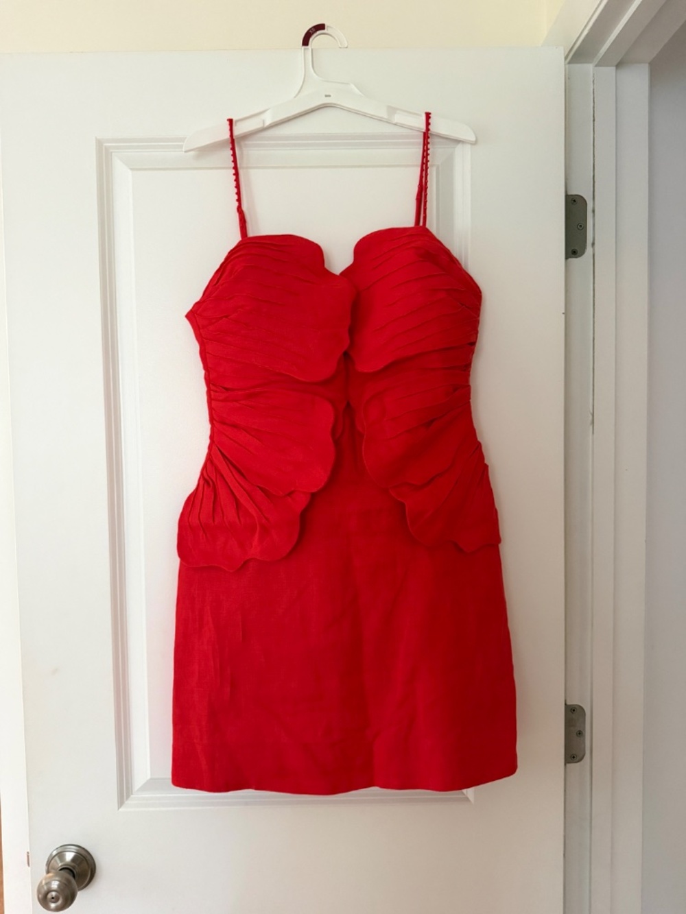 Farm Rio Red Sleeveless Flower Mini Dress for Wedding Party Beach Cocktail - Picture 2 of 3
